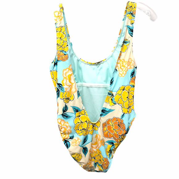 Bikini Lab Floral Spanish Bloom One Piece Swimsuit Women's Large - Picture 3 of 5